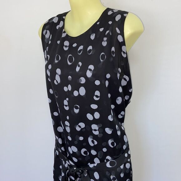 Vince Dress Abstract Print Silk Slouch Open Shoulders Excellent  Nwot~Sz… - Picture 8 of 10